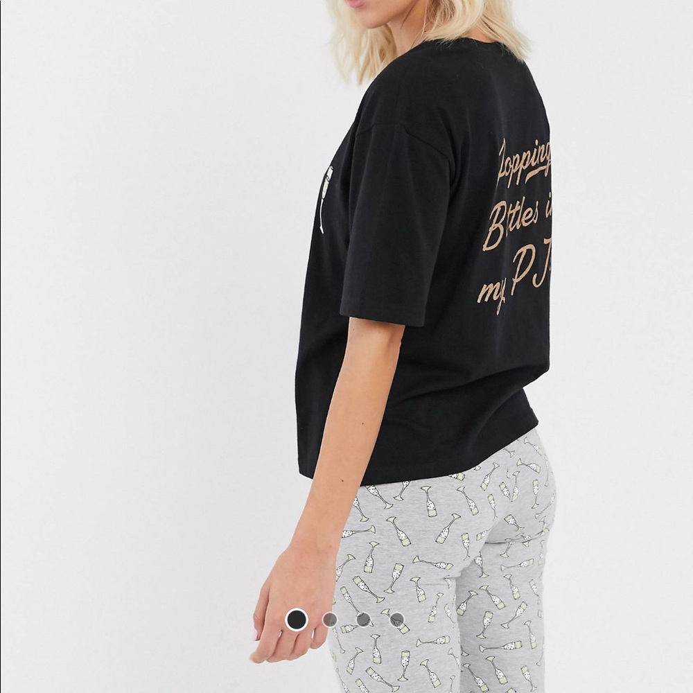 ASOS DESIGN “Popping Bottles” Pajama Set
